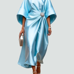 Women's Long Elegant Dress - Timeless Formal Gown | Autumn - Light Blue