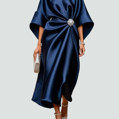 Women's Long Elegant Dress - Timeless Formal Gown | Autumn - Navy