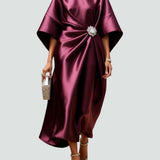 Women's Long Elegant Dress - Timeless Formal Gown | Autumn - Red