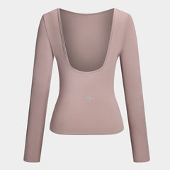 Women's Long Sleeve Top | Deep Back | Bodycon | Autumn