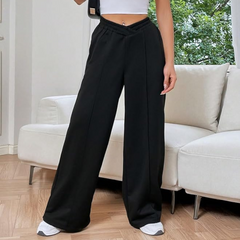 Women's Lounge Pants | Wide Leg | Autumn - Black