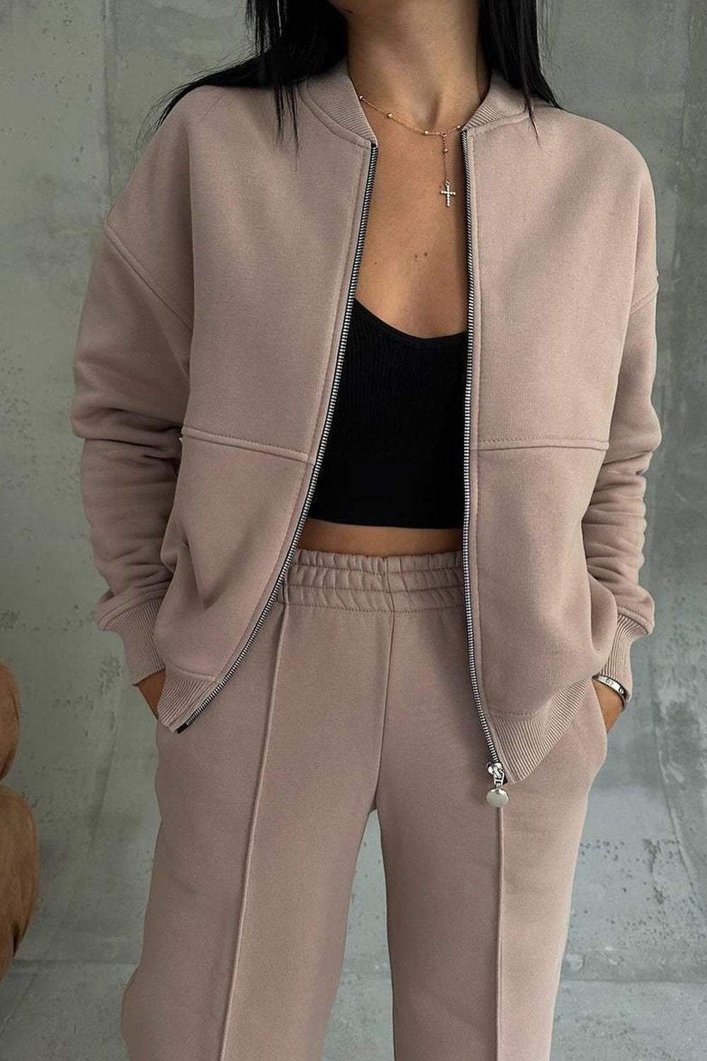 Women's Lounge Set | Oversized | Zip-Up | Autumn