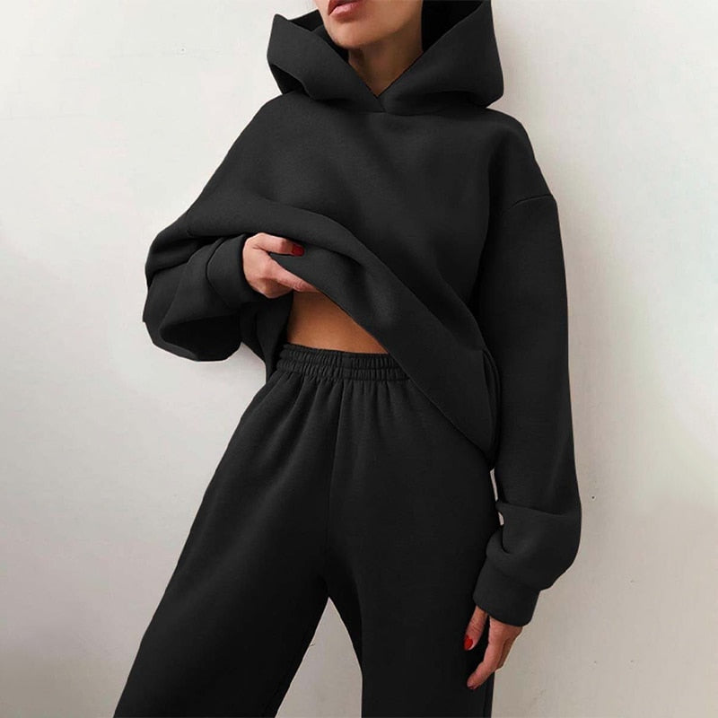 Women's Loungewear Set | Oversized | Autumn - Black