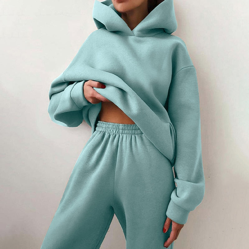 Women's Loungewear Set | Oversized | Autumn - Light Blue