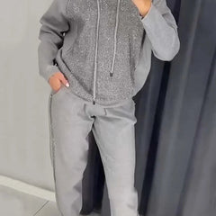 Women's Luxe Lounge Set | Two-Piece | Cozy Comfort | Winter - Grey
