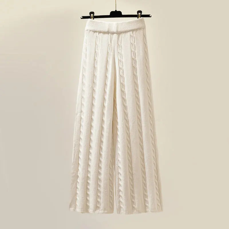 Women's Luxury Knit Winter Set | Turtleneck & Vest | Elegant - Pants
