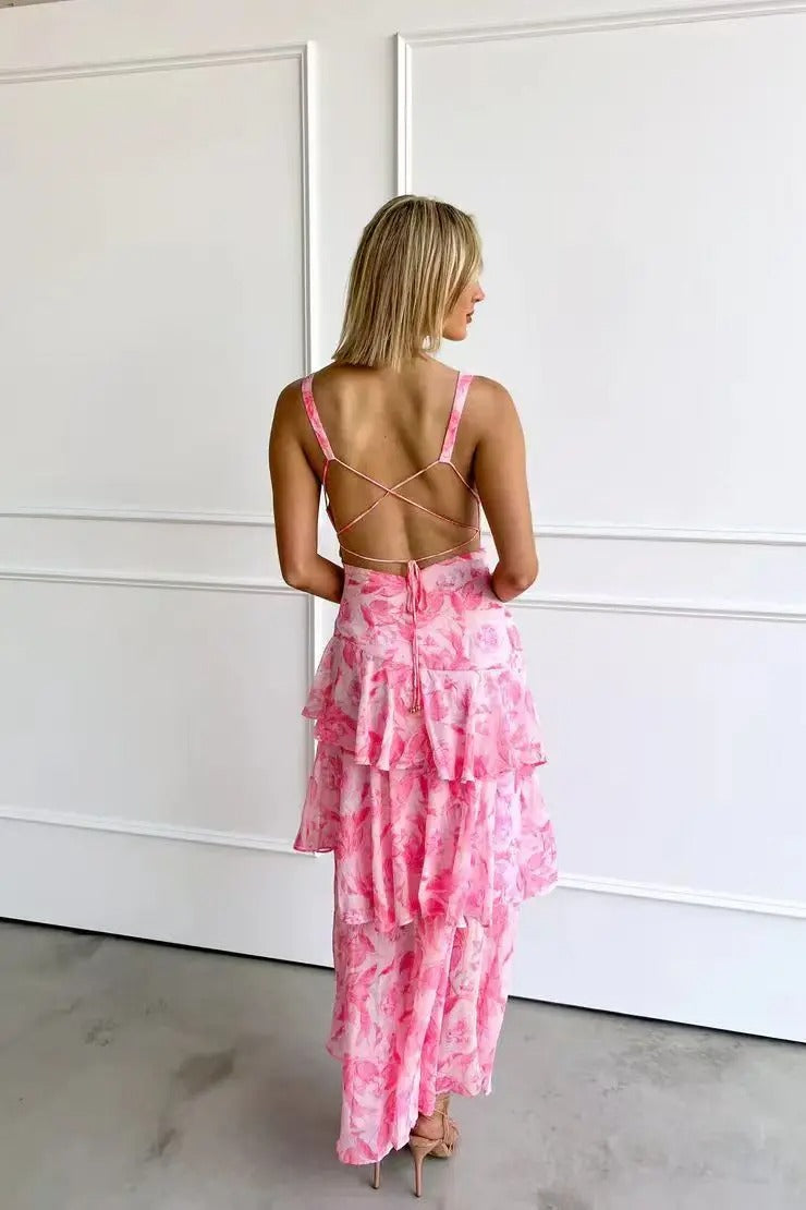Women's Maxi Dress | Tiered | V-Neck | Summer