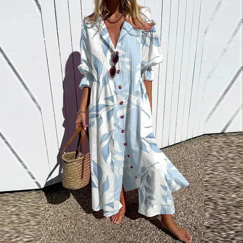 Women's Maxi Shirt Dress | Button Front | Summer