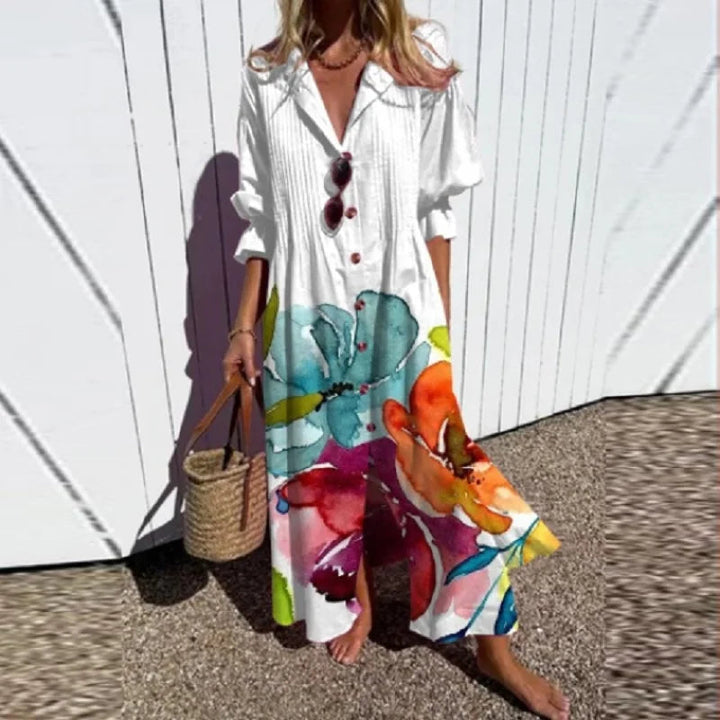 Women's Maxi Shirt Dress | Button Front | Summer