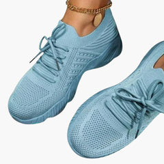 Women's Mesh Sneakers | Lace-Up | Breathable | Summer - Sky Blue