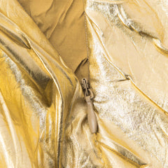Women's Metallic Midi Skirt | High Waist Gold | Glamorous | Winter