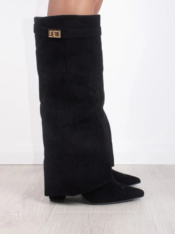 Women's Mid-Calf Boots | Suede Elegance | Autumn