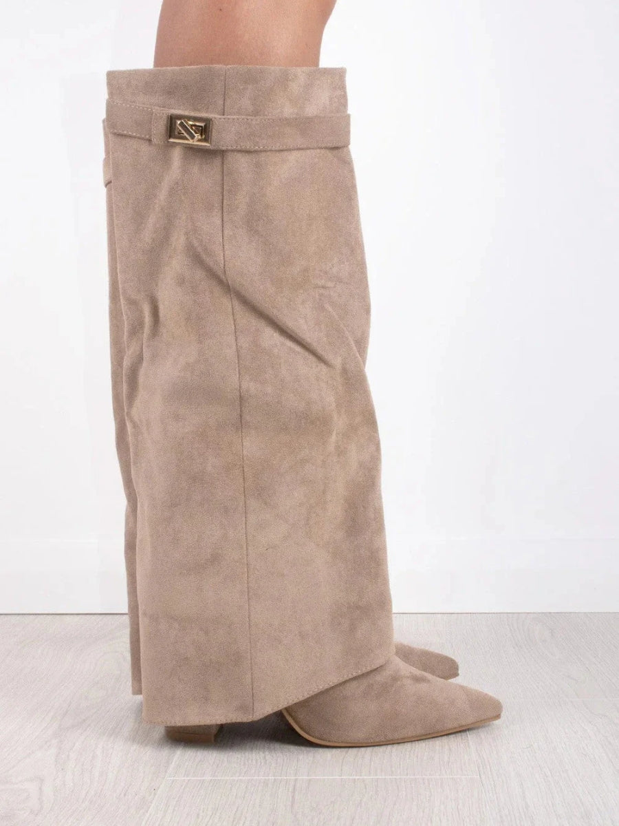 Women's Mid-Calf Boots | Suede Elegance | Autumn