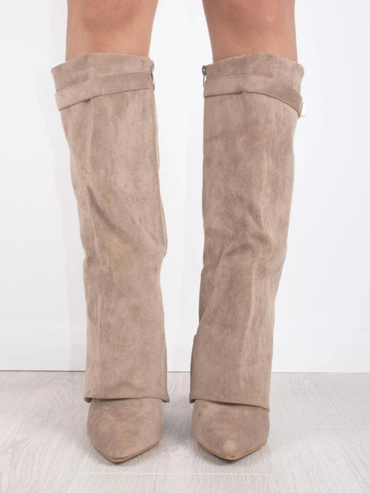 Women's Mid-Calf Boots | Suede Elegance | Autumn