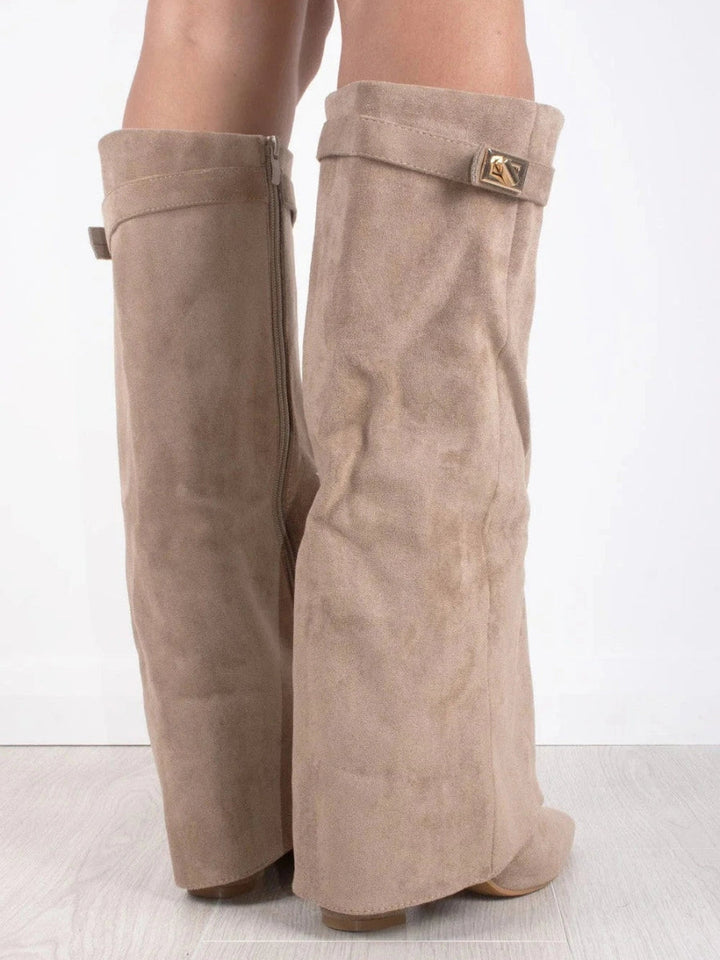 Women's Mid-Calf Boots | Suede Elegance | Autumn