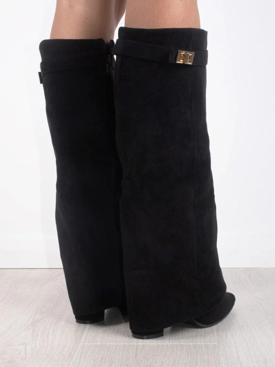 Women's Mid-Calf Boots | Suede Elegance | Autumn