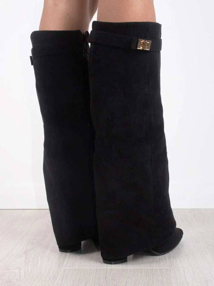 Women's Mid-Calf Boots | Suede Elegance | Autumn