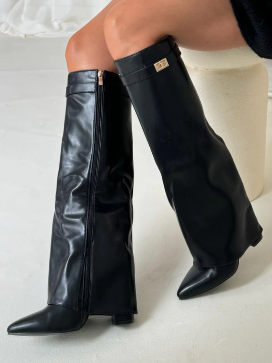 Women's Mid-Calf Boots | Suede Elegance | Autumn