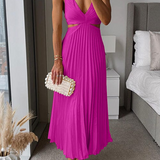Women's Midi Dress | A-Line | Sleeveless | Summer - Pink