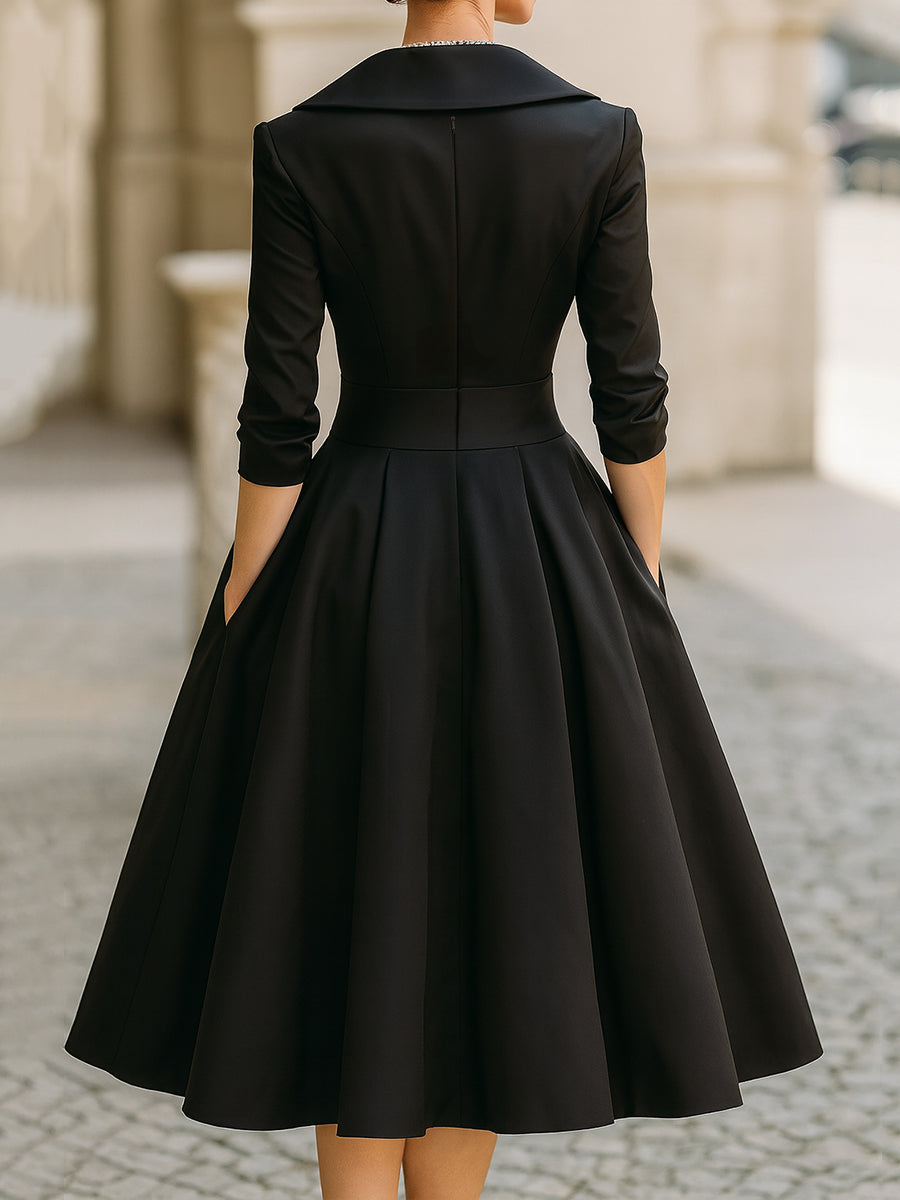 Women's Midi Dress | Elegant Tailored Fit | Autumn