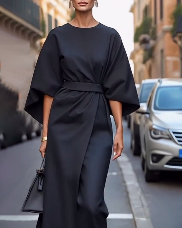 Women's Midi Dress | Elegant | With Belt | Autumn