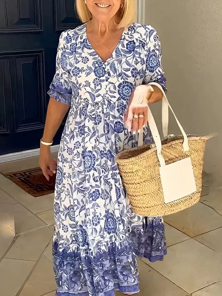 Women's Midi Dress | Floral Print | Summer