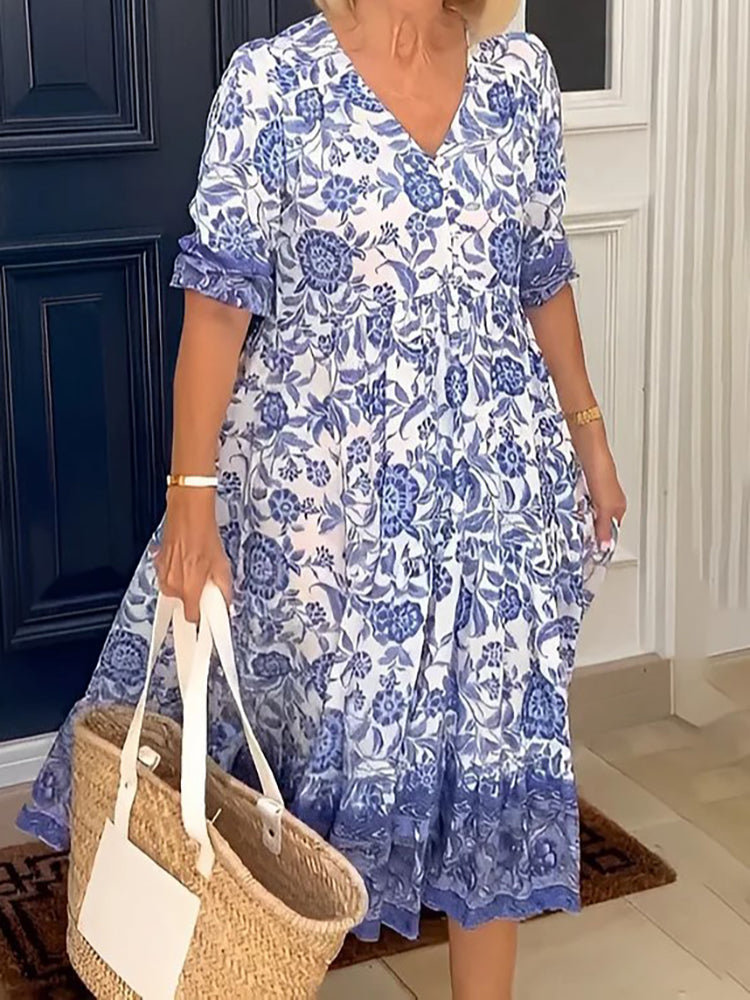 Women's Midi Dress | Floral Print | Summer
