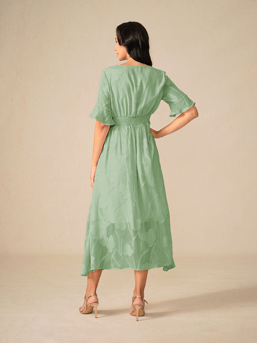 Women's Midi Dress | Floral | Short Sleeve | Summer