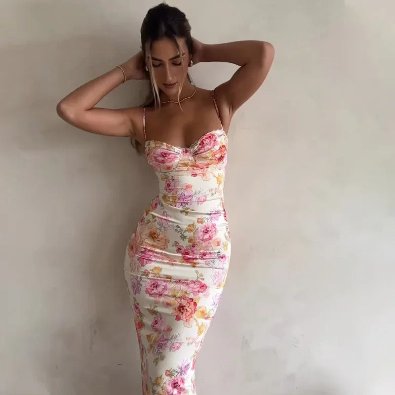 Women's Midi Dress | Floral | Slim Fit | Summer