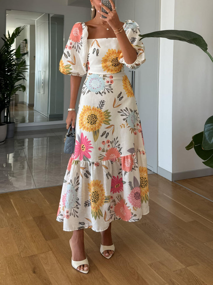 Women's Midi Dress | Puff Sleeve | Summer