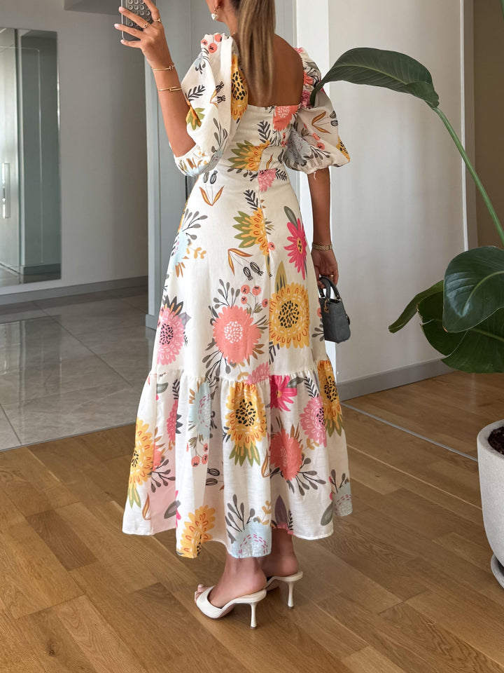 Women's Midi Dress | Puff Sleeve | Summer