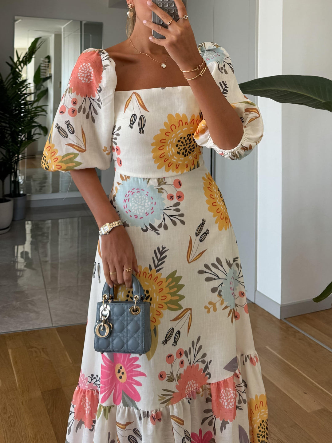 Women's Midi Dress | Puff Sleeve | Summer