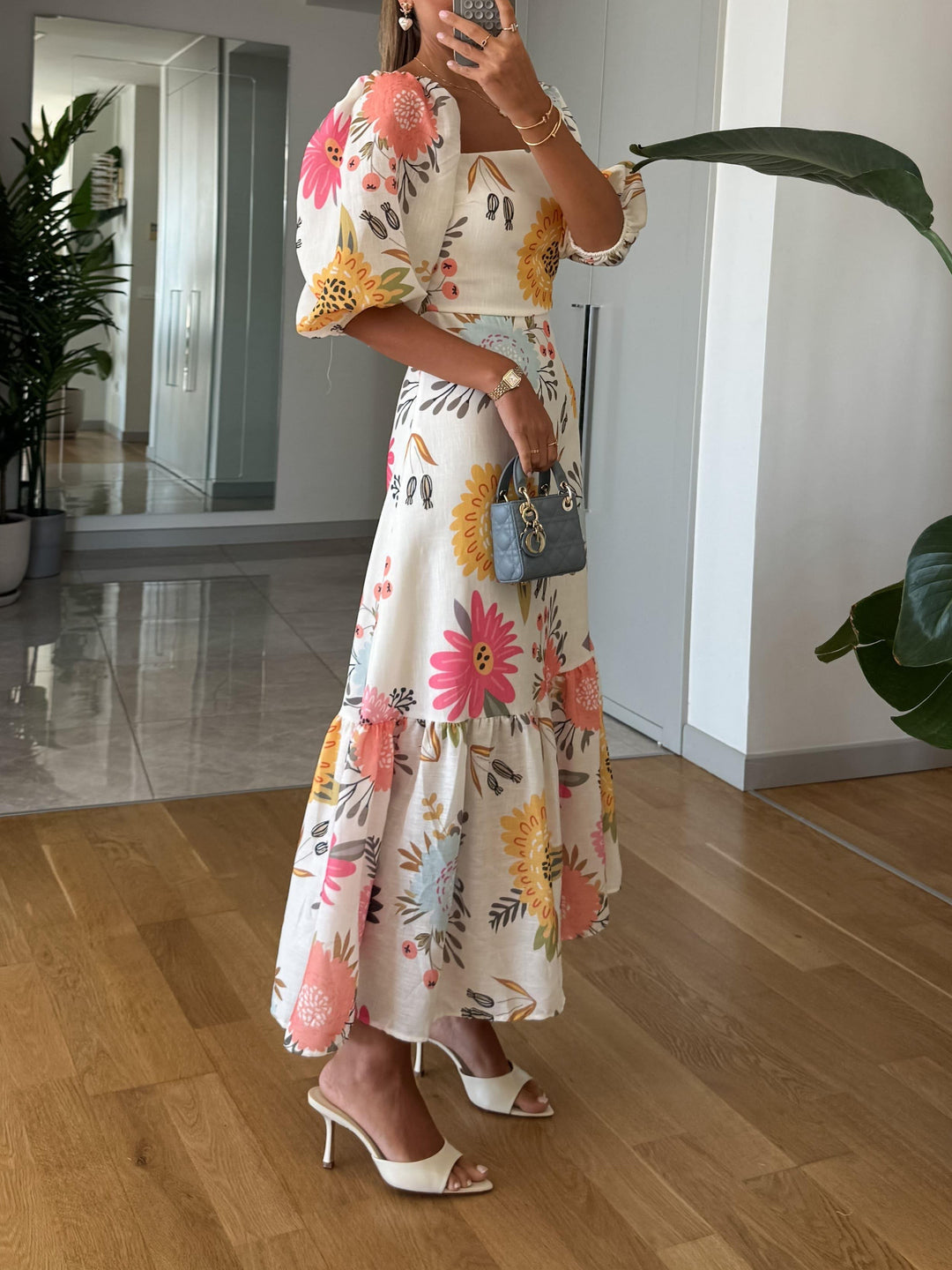 Women's Midi Dress | Puff Sleeve | Summer