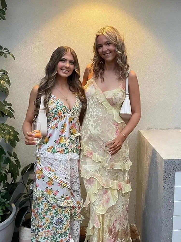 Women's Midi Dress | Ruffle Design | Sleeveless | Summer