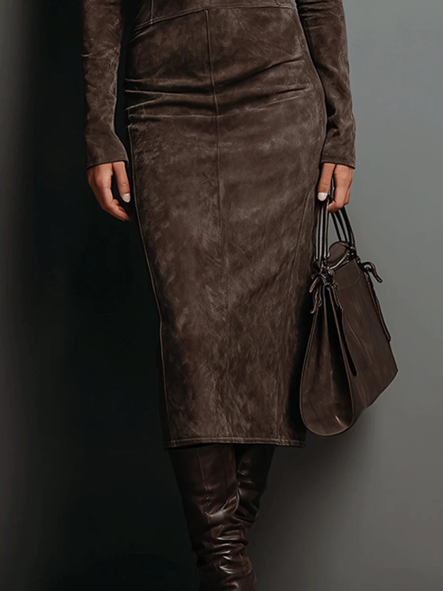 Women's Midi Dress | Slim Fit Long Sleeve | Autumn