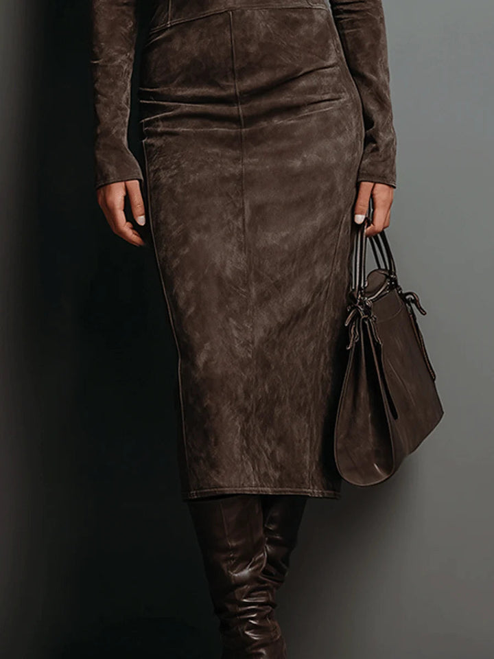 Women's Midi Dress | Slim Fit Long Sleeve | Autumn