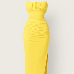 Women's Midi Dress | Slim Fit | Summer Ruched