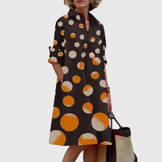 Women's Midi Dress with Pockets - Relaxed Elegance | Spring