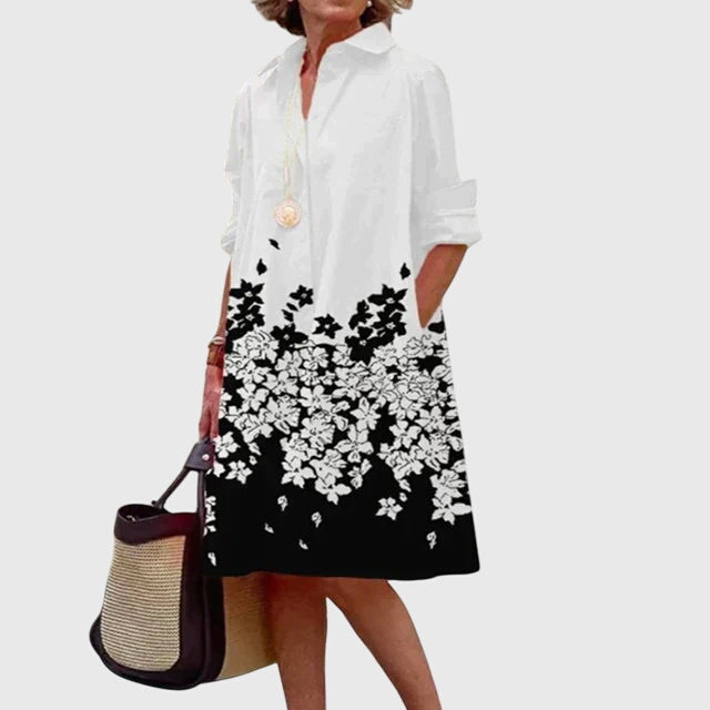 Women's Midi Dress with Pockets - Relaxed Elegance | Spring
