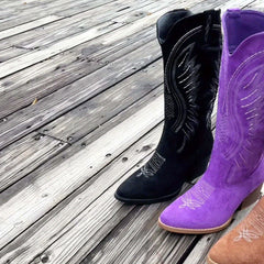 Women's Midnight Suede Boots - Timeless Ankle Boot | Autumn
