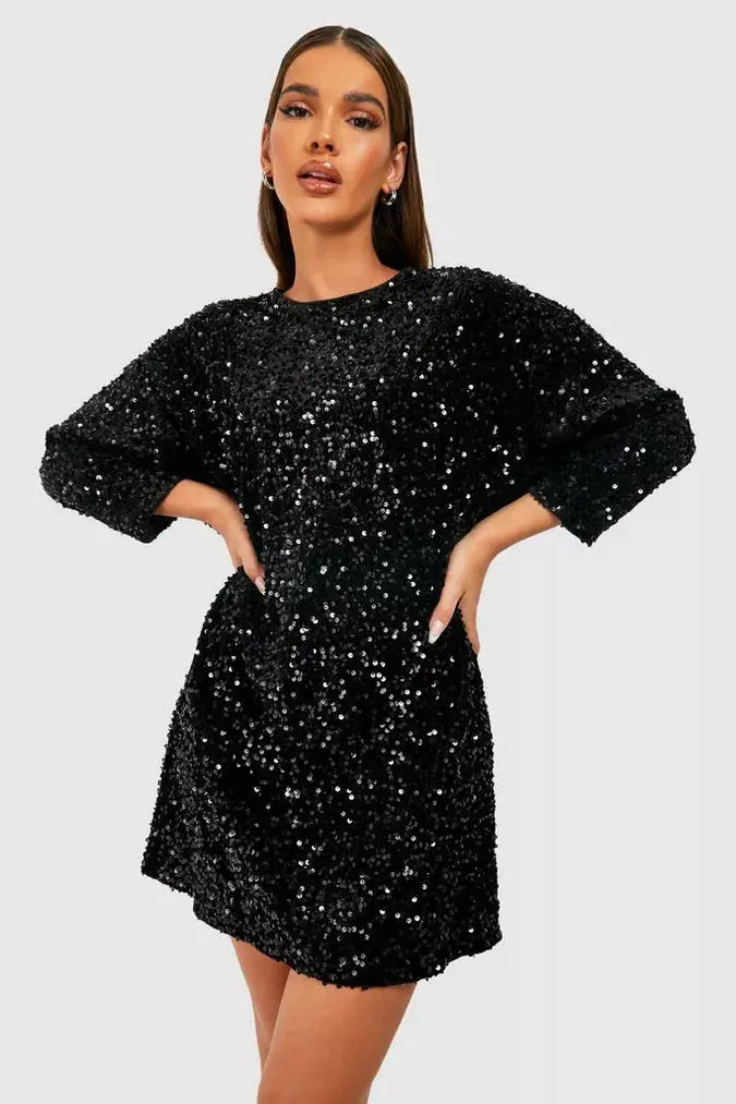 Women's Mini Dress | Paisley Print | Party | Summer - Black