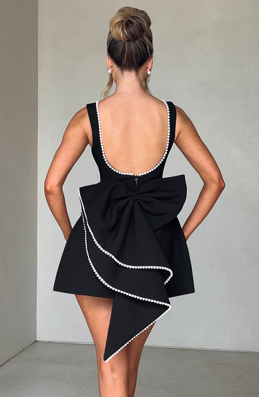 Women's Mini Dress | Pearl Details | Winter