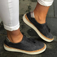 Women's Narrow Fit Slip-On Shoes - Orthoflex Support | Spring - Black