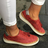 Women's Narrow Fit Slip-On Shoes - Orthoflex Support | Spring - Red