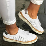 Women's Narrow Fit Slip-On Shoes - Orthoflex Support | Spring - White