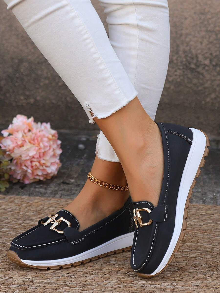 Women's Non-Slip Orthopedic Loafers - Classic Comfort | Spring - Black