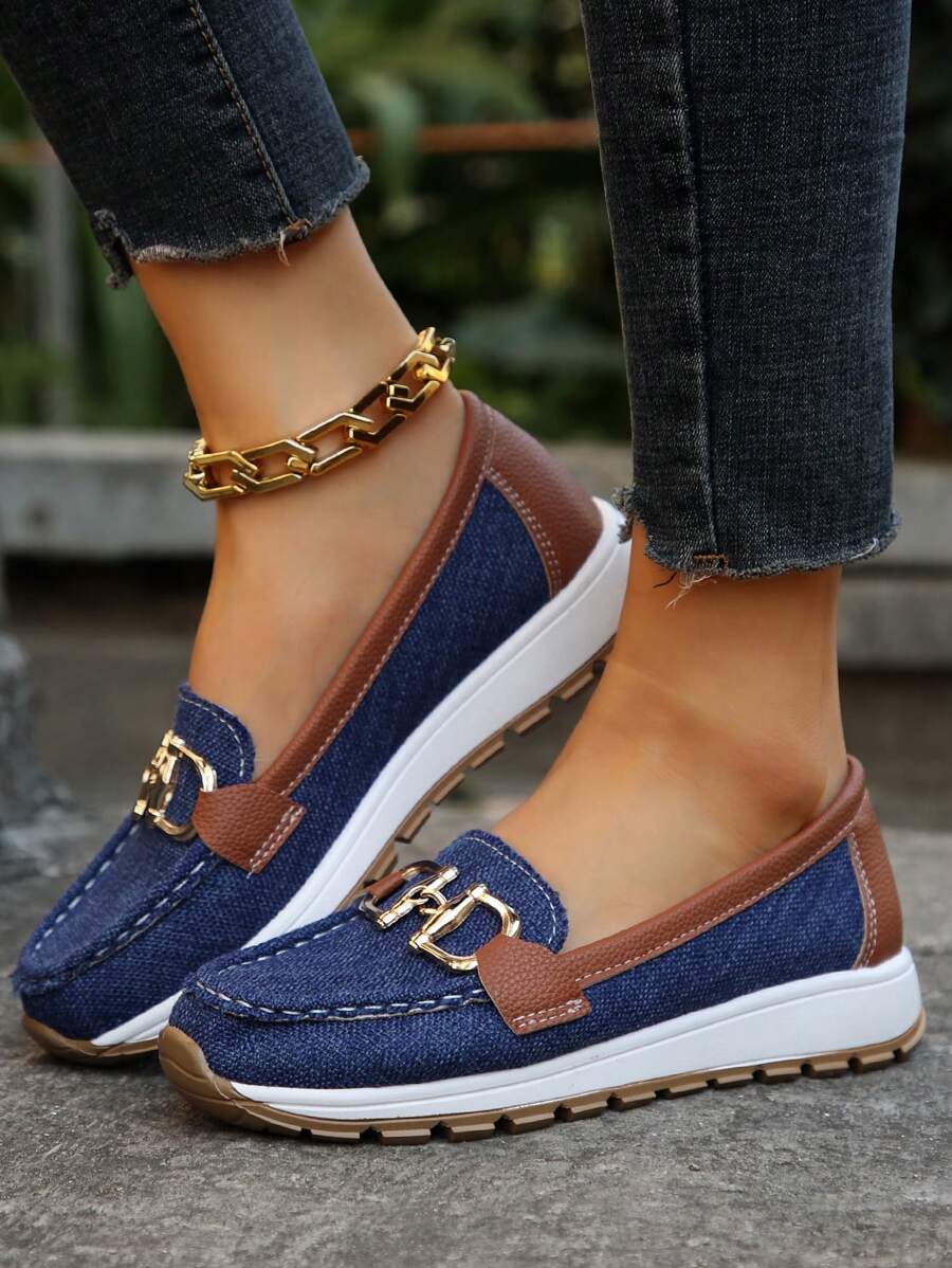 Women's Non-Slip Orthopedic Loafers - Classic Comfort | Spring - Navy