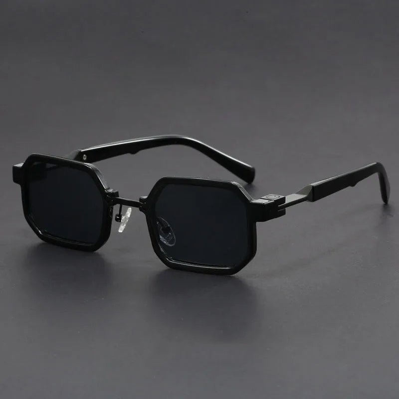 Women's Octagon Sunglasses Matte Acetate UV Protection - Black