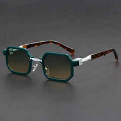 Women's Octagon Sunglasses Matte Acetate UV Protection - Green