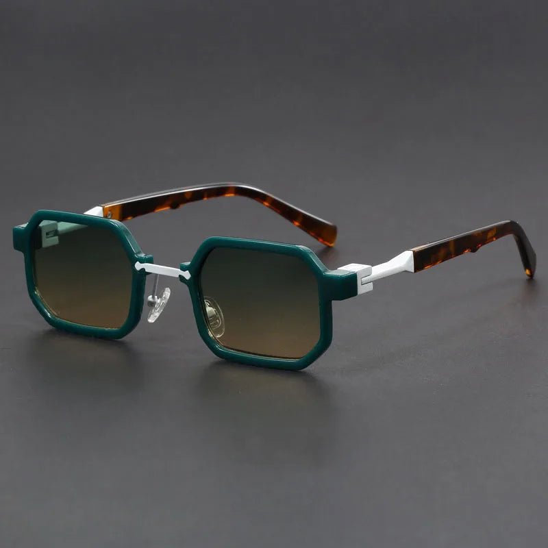 Women's Octagon Sunglasses Matte Acetate UV Protection - Green